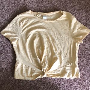 Yellow crop top